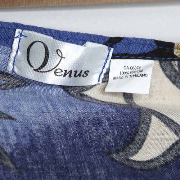 Vintage 90s Venus Sun & Moon Print Rayon Crop Top Wrap Maxi Skirt Co-ord Set - Picture 8 of 15